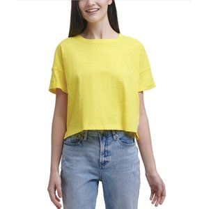 Calvin Klein Jeans Womens Cropped Boxy-fit  Short Sleeve T Shirt XL